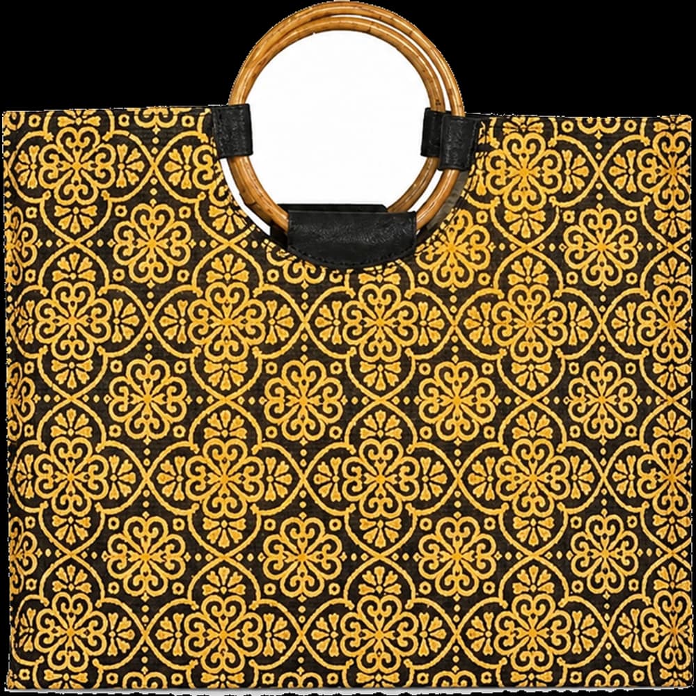Gold Block Print Shopper